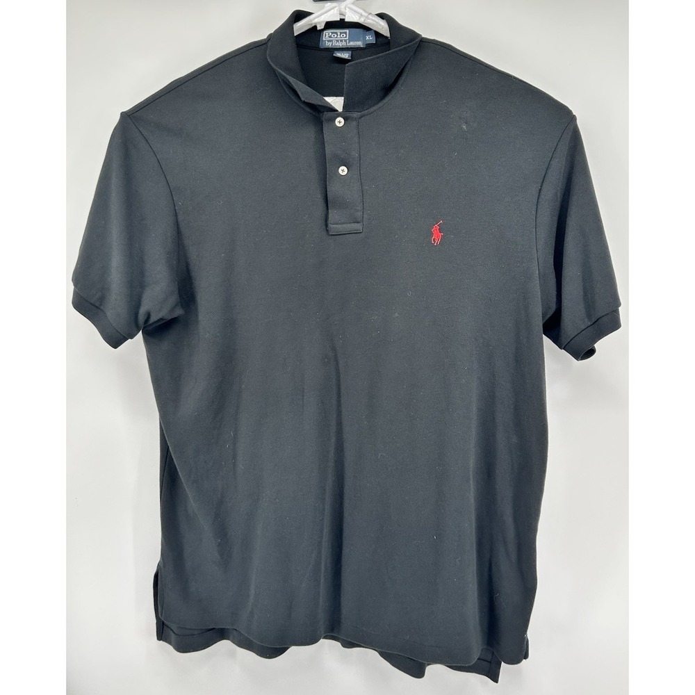 Polo Ralph Lauren Short Sleeve Polo Shirt Black Men's Size XL